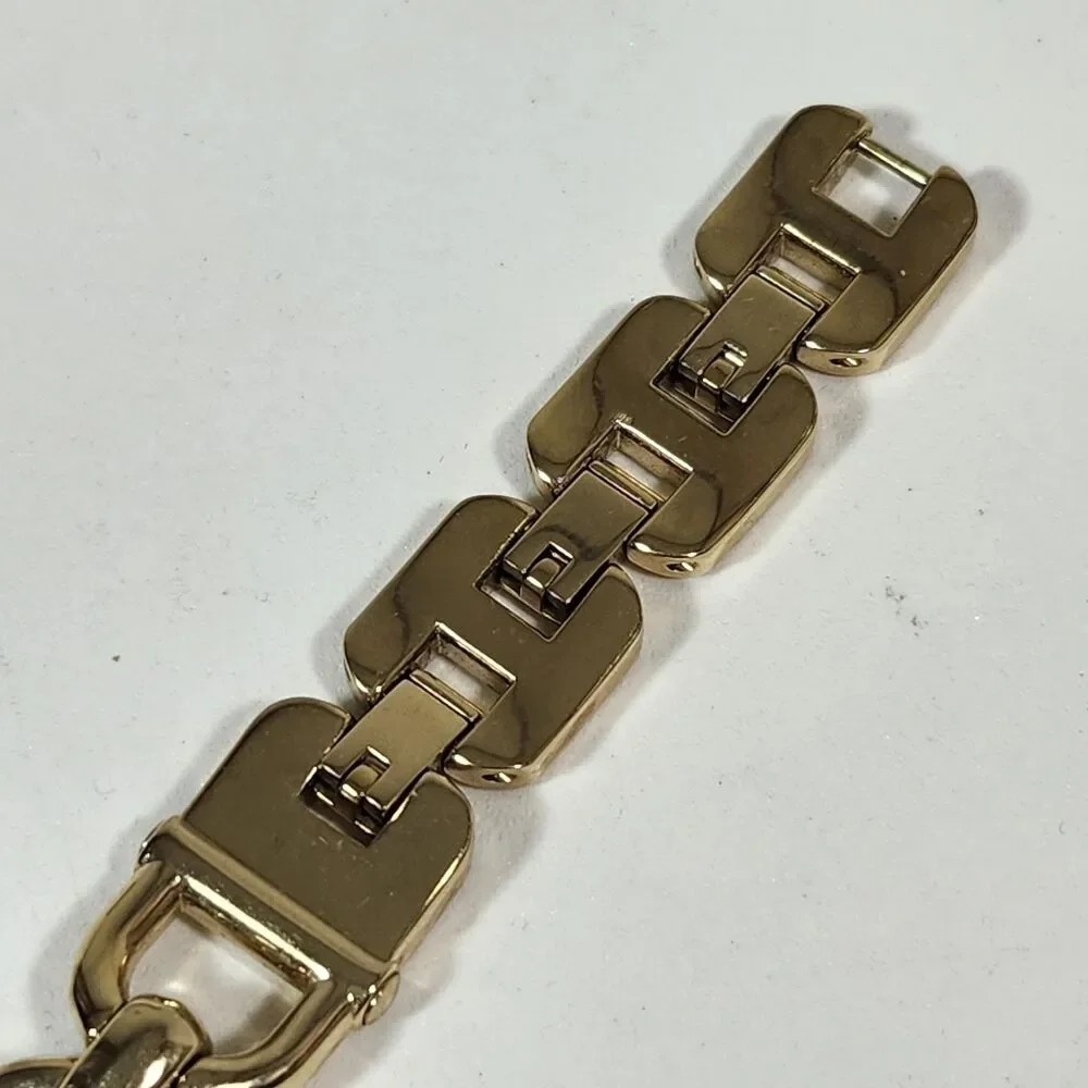 Fossil Olive Women's Watch New Battery Link Working Bracelet ES3349 Gold Tone